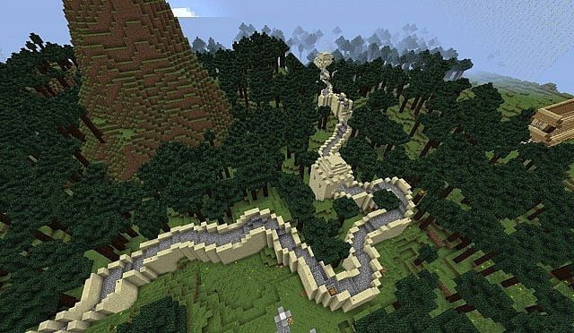 Great wall of china in minecraft