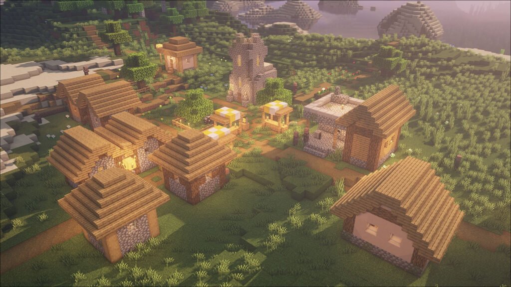 Pretty village in minecraft