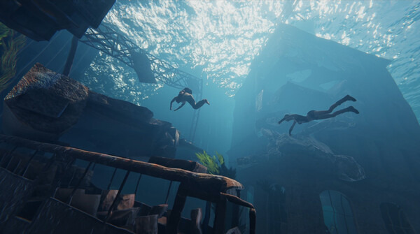 Underwater gameplay of Sunkenland